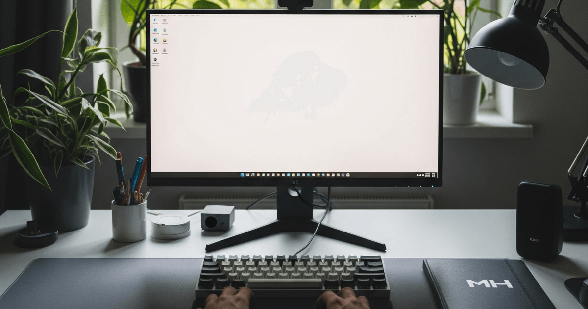 Mesa de home office organizada, o primeiro passo de como ser produtivo trabalhando em casa.