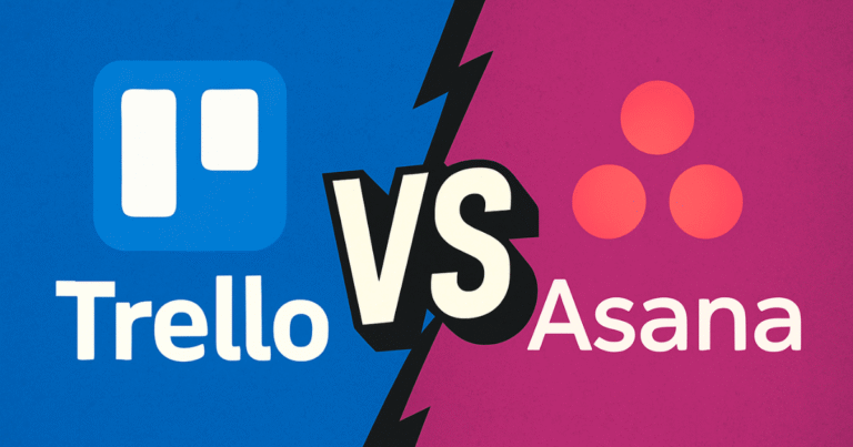 Comparativo visual entre os logos da Asana vs Trello.