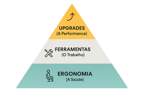 Infográfico da Pirâmide da Produtividade para quem está montando o home office.