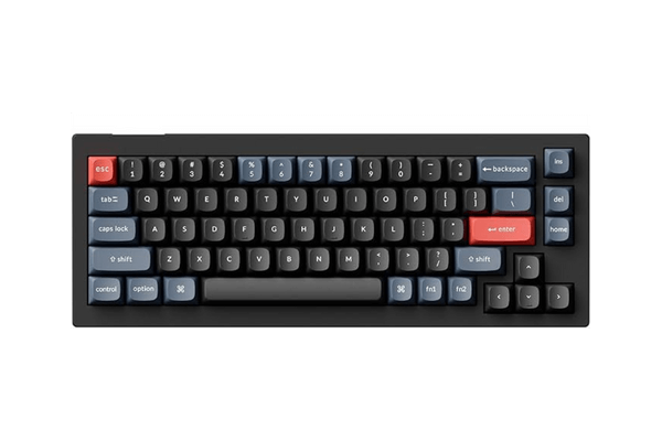 Teclado mecânico compacto Keychron K2 com teclas marrons Gateron.