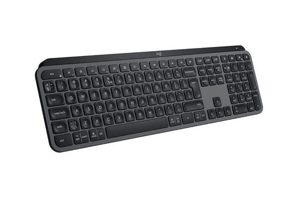 Teclado sem fio de perfil baixo Logitech MX Keys com retroiluminação inteligente.