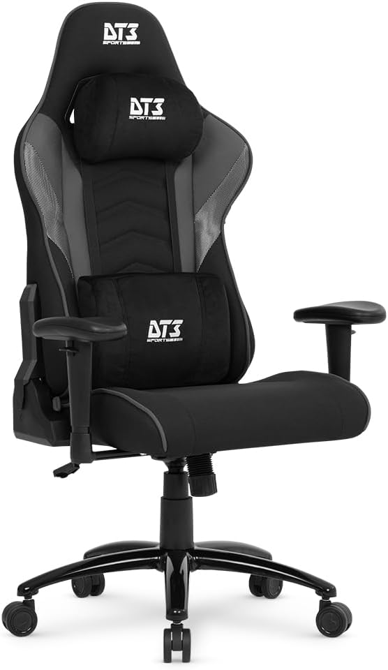 Cadeira Gamer DT3 Elise Fabric, ergonomica e confortável em Tecido DT3 MaxWeave™, espuma injetada, estrutura em aço reforçado, braços 1D+, suporta até 130kg e altura máx. de 1,80m (Grey)