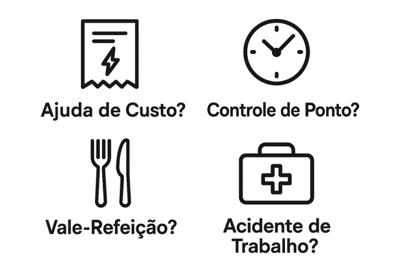Infográfico com os principais direitos do trabalhador em home office CLT.