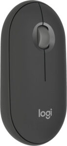 Mouse sem fio Logitech Pebble 2 M350s com Clique Silencioso, Design Slim Ambidestro, Conexão Bluetooth e Pilha Inclusa - Grafite
